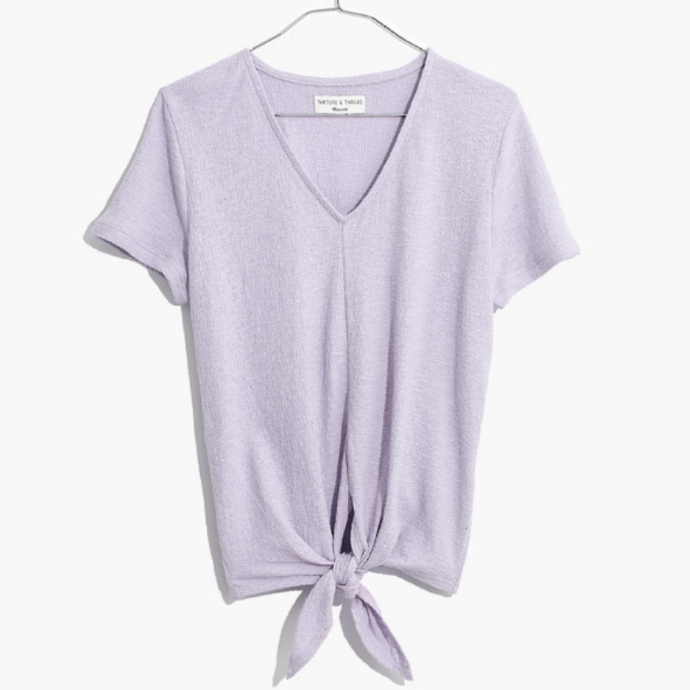 Madewell Texture & Thread V-Neck Tie Shirt (NWOT)